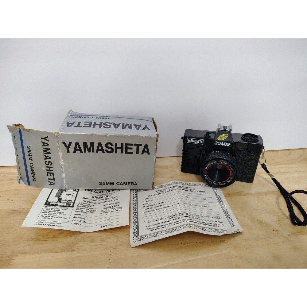 Yamasheta 35MM Camera # SPCAM3 Original Box And Warranty Card